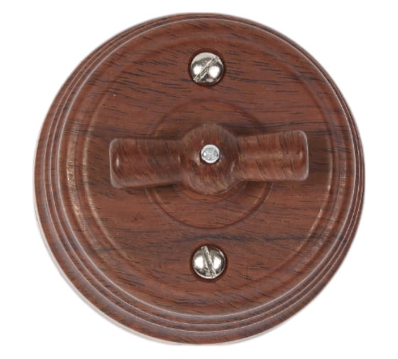 Изображение товара Пластиковый проходной выключатель Мезонинъ 2 положения, цвет - орех GE30404-14