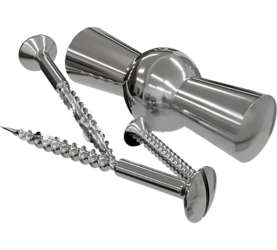 Изображение товара Ручка для выключателя МЕЗОНИНЪ в комплекте с саморезами, цвет - хром GE30001-31