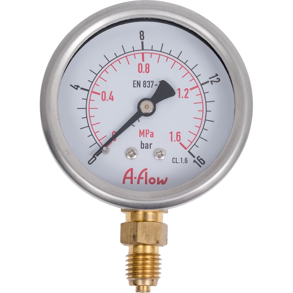 Изображение товара Манометр из нержавеющей стали 0-16 бар D63 М12x1.5 профессиональный