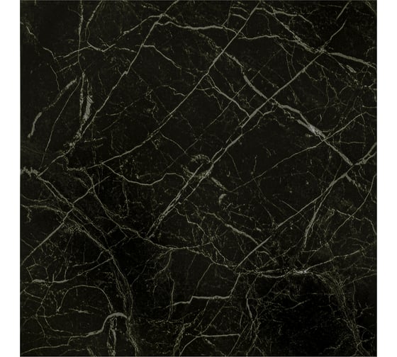 Изображение товара Самоклеящаяся ПВХ плитка LAKO черный мрамор 32 класс толщина 2 мм, 10.08 м² LKD-81036-1-MEGA112