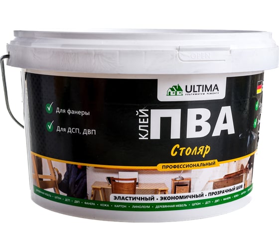 Изображение товара Клей ПВА ULTIMA СТОЛЯР ведро 2,3кг ULTSTL23