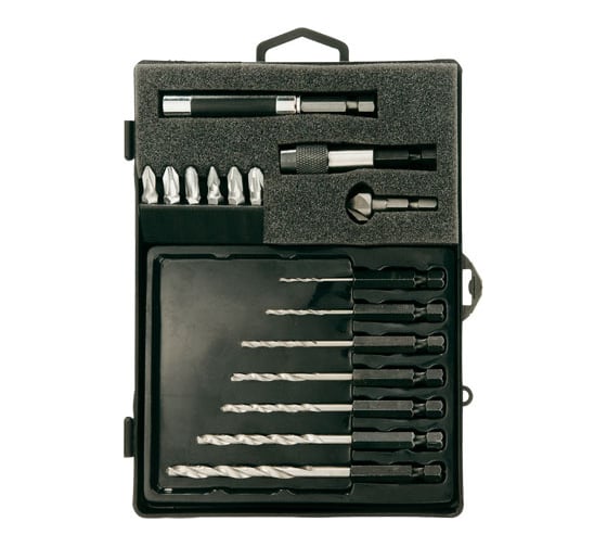 Изображение товара Набор биты+сверла+зенкер в пластиковом футляре NAREX 850200