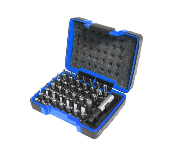 Изображение товара Набор из 35 вставок для шуруповерта с магнитным держателем NAREX 850400