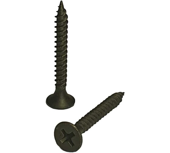 Изображение товара Черный саморез по металлу, дереву, гкл GSMETZ 3.5x32 мм, усиленный, фосфатированный, 1 кг, 526 шт., ph2 1013532-1