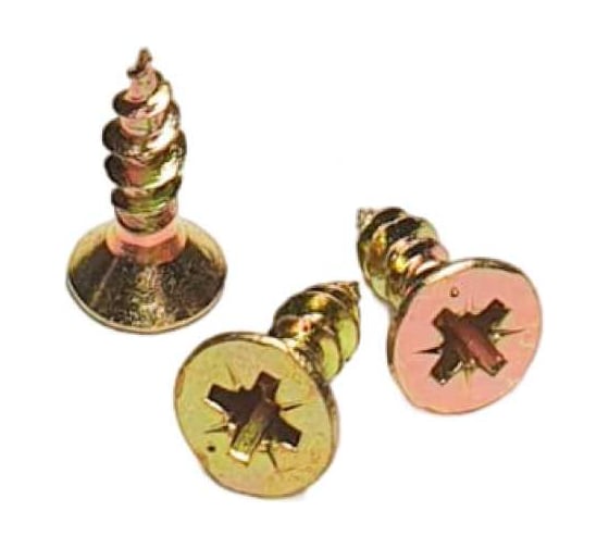 Изображение товара Саморез желтый универсальный оцинкованный с потайной головкой 5.0x16 мм, pz2, 1 кг GSMETZ 1035016-1