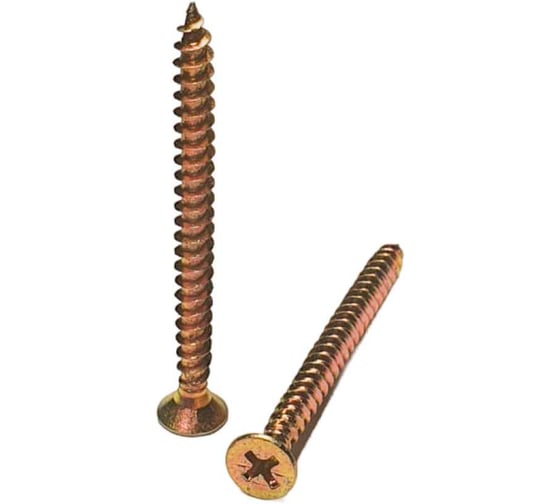 Изображение товара Желтый саморез с потайной головкой GSMETZ 4.5x55 мм, универсальный, оцинкованный, 1 кг, 269 шт., pz2 1034555-1