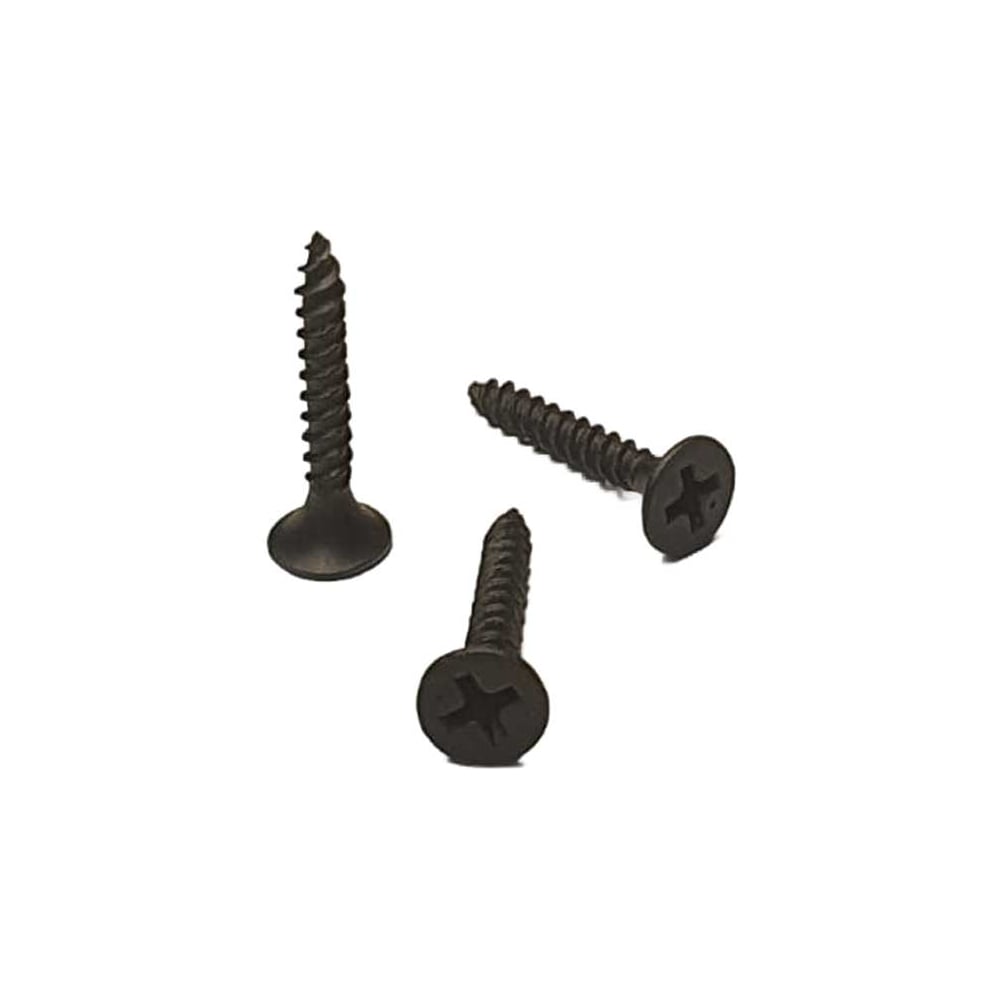 Изображение товара Черный усиленный саморез по металлу дереву 3.5x25 мм GSMETZ фосфатированный 1 кг