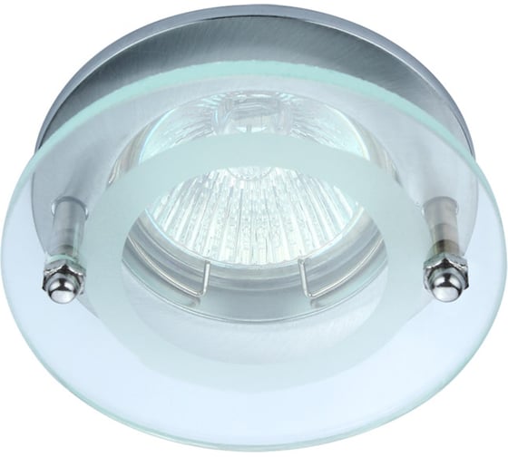 Изображение товара Встраиваемый спот POWERLIGHT 1xGU5,3x50W мат хром/стекло, алюм.литье 6210/1-4SCH