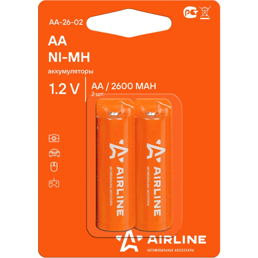 Аккумуляторная батарейка Airline аккумуляторная батарейка airline