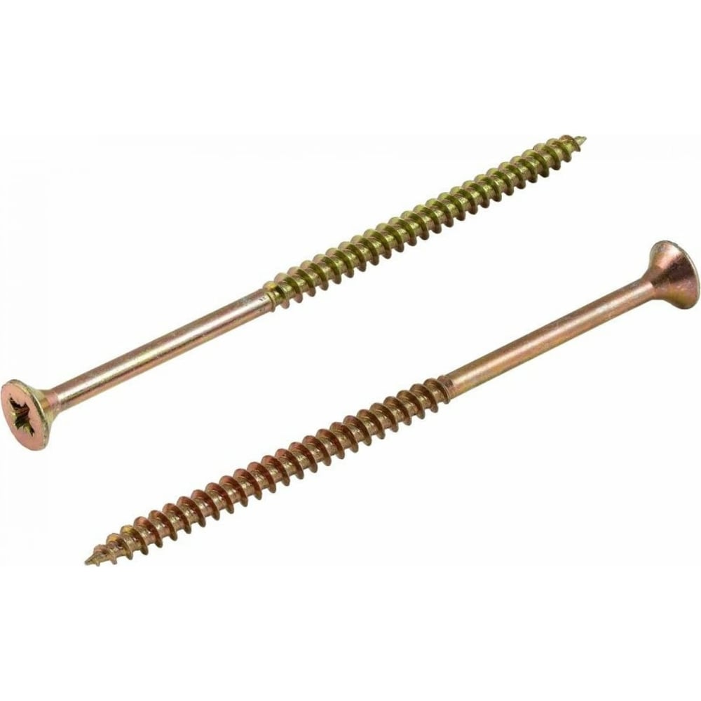 Изображение товара Универсальный саморез КВАДРА 6x100 желтый потайная головка, цинк 20 шт