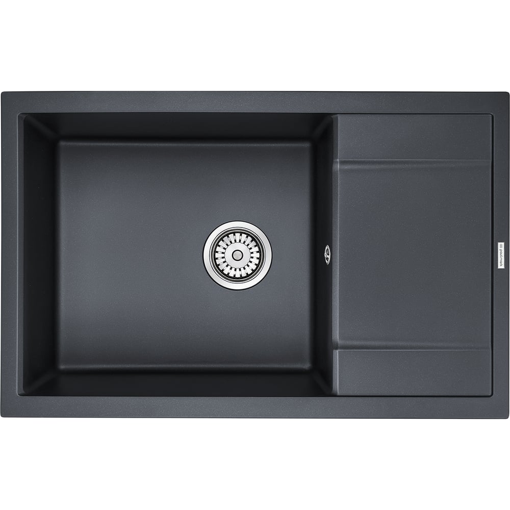 Изображение товара Гранитная мойка Paulmark FLUGEN 60 черный металлик, 780x500 мм PM317850-BLM