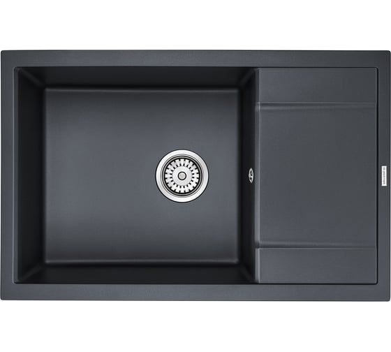 Изображение товара Гранитная мойка Paulmark FLUGEN 60 черный металлик, 780x500 мм PM317850-BLM