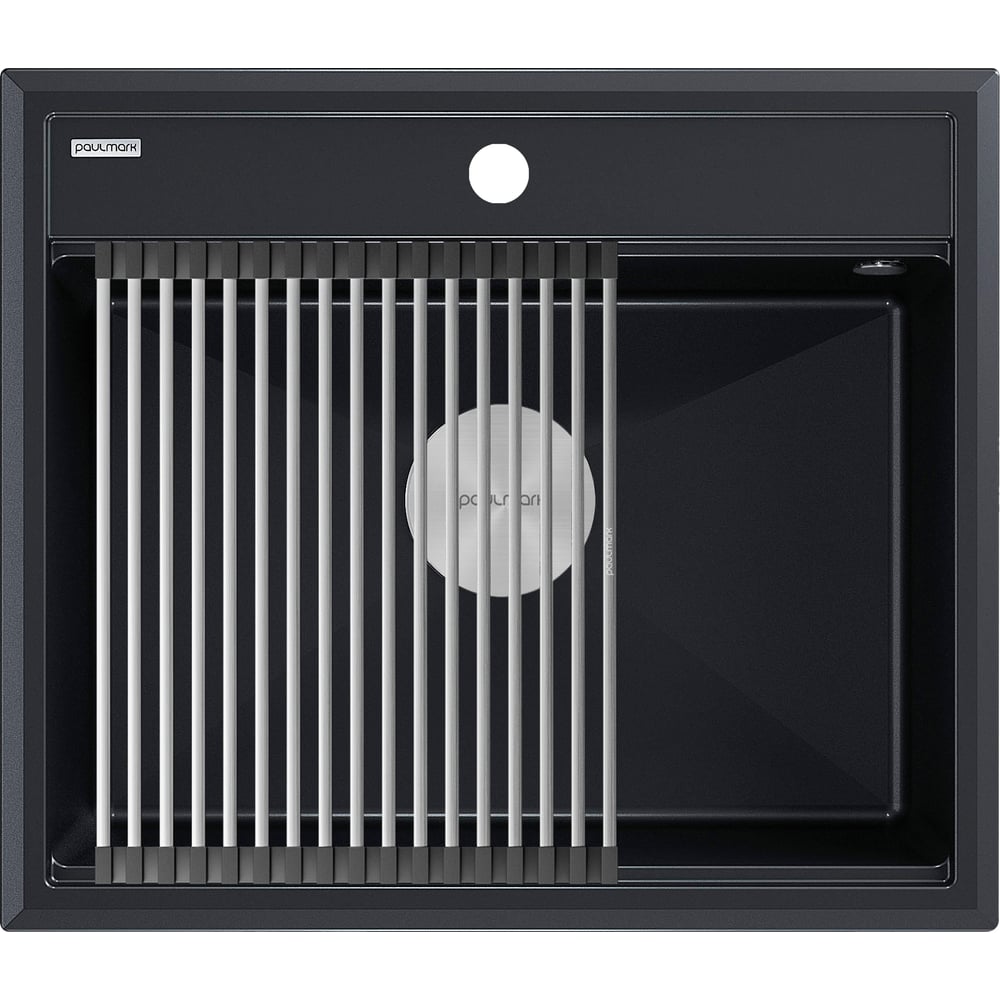 Изображение товара Гранитная мойка Paulmark STEPIA 60 черный металлик 590x510