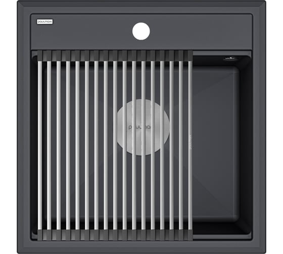 Изображение товара Гранитная мойка Paulmark STEPIA 50 антрацит, 500x510 PM115051-AN