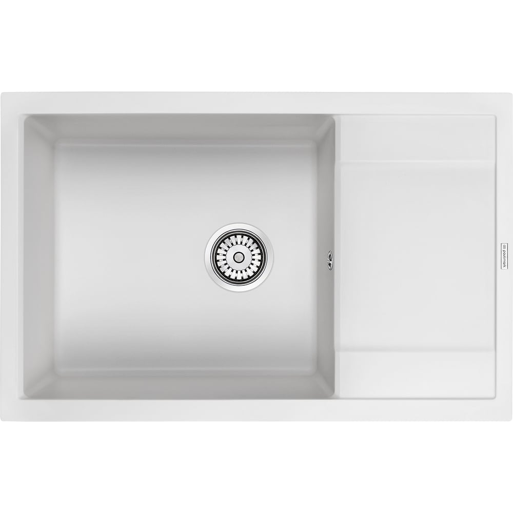Изображение товара Гранитная мойка Paulmark FLUGEN 60 белый 780x500 мм кварц врезная прямоугольная
