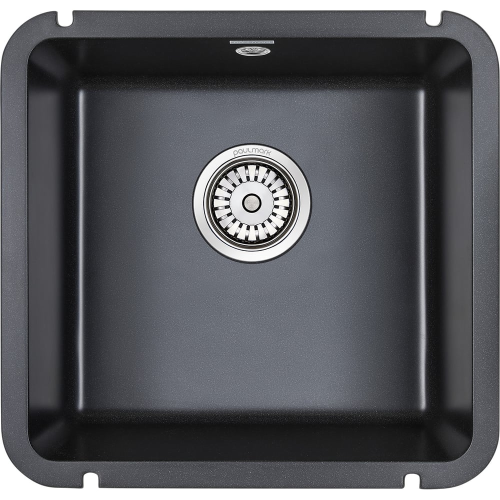 Изображение товара Гранитная мойка Paulmark UNTER 50 черный 455х435 подстольная