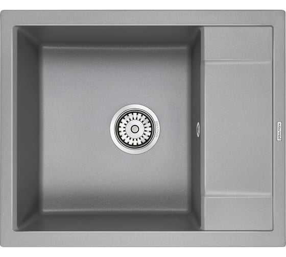 Изображение товара Гранитная мойка Paulmark FLUGEN 50-600 серый металлик, 600x500 мм PM216050-GRM