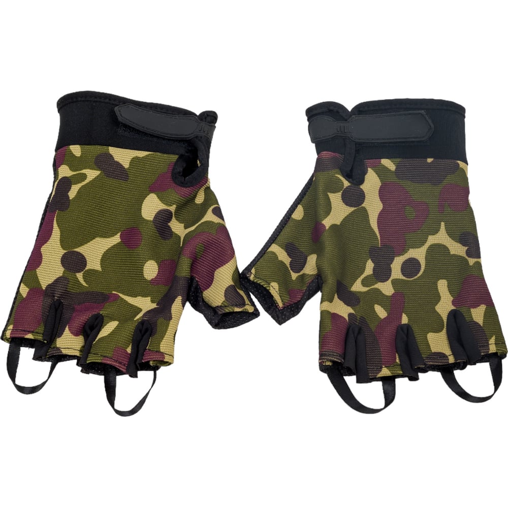 Изображение товара Туристические перчатки без пальцев Следопыт хаки XL для активного отдыха