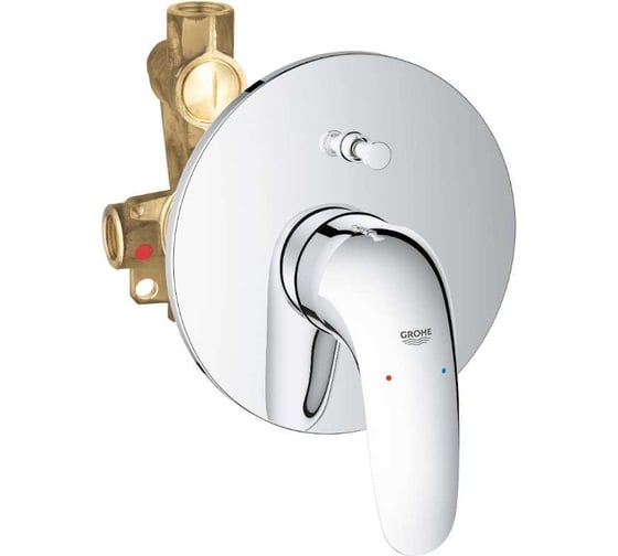Изображение товара Смеситель для ванны Grohe внешняя и встраиваемая части хром 00000090011