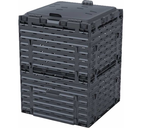 Изображение товара Компостер с крышкой Piteco 300 л, чёрный