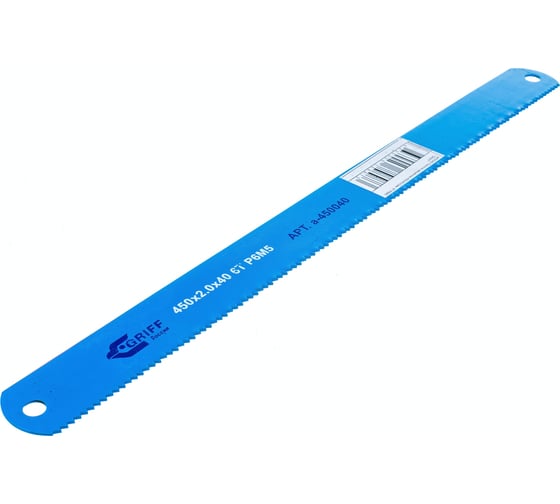 Изображение товара Машинное полотно GRIFF 450х40х2х4мм Р6М5 a450040