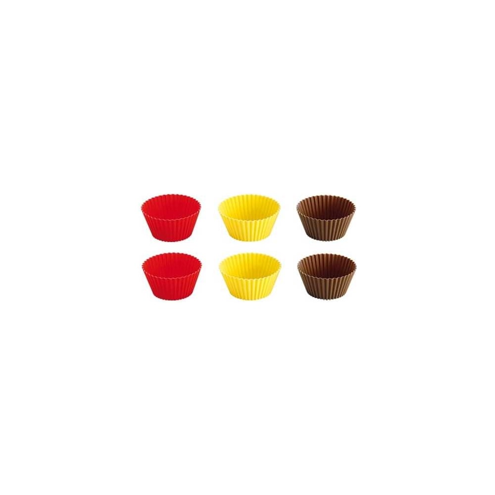Силиконовые корзинки Tescoma форма силиконовая для выпечки walmer cupcakes красная 12 кексов