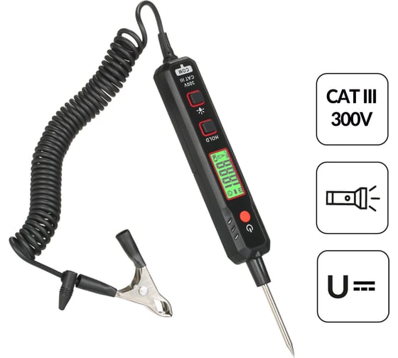 Изображение товара Тестер напряжения и обрыва цепи автомобильный iCarTool DC 100В IC-U100A