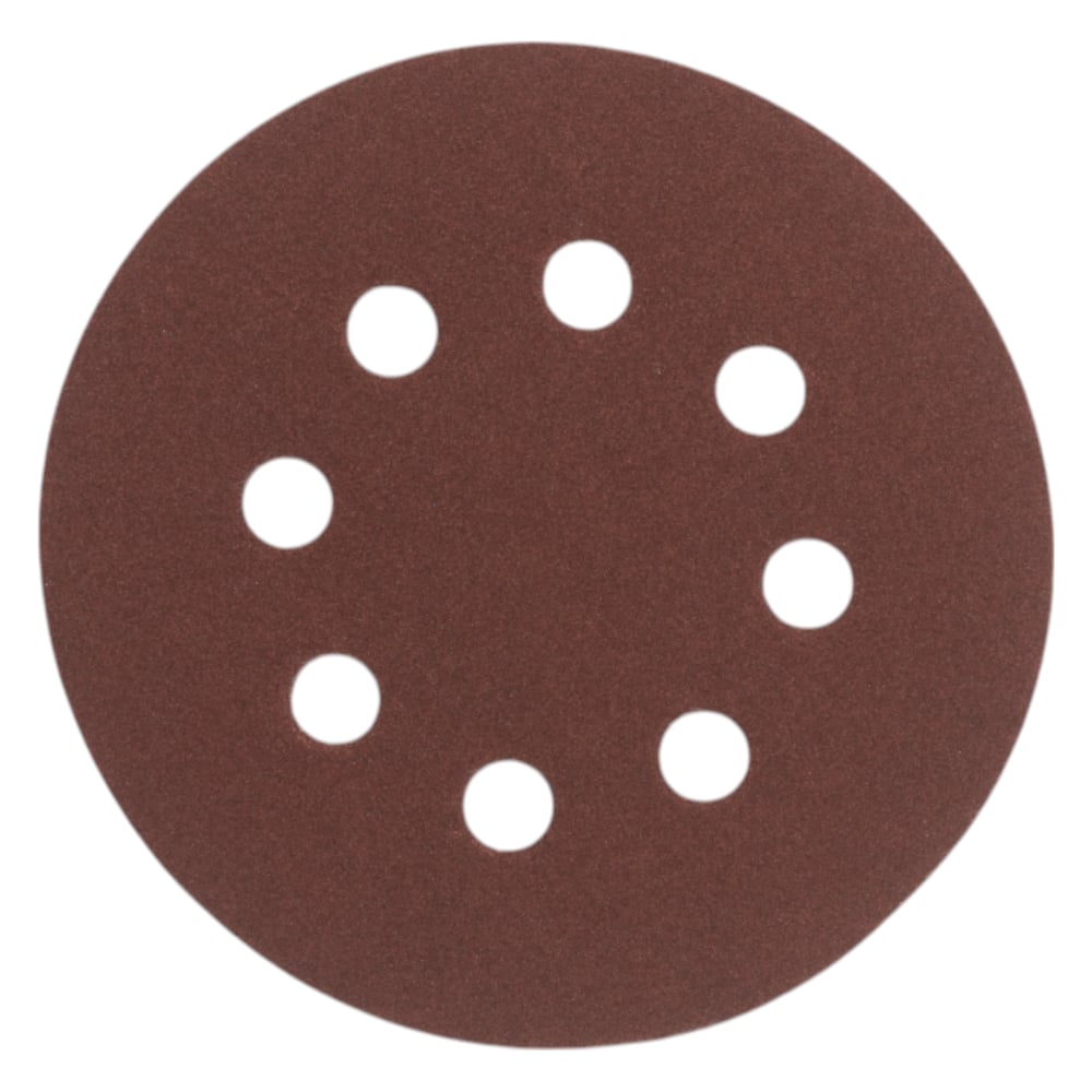 Изображение товара Шлифовальный круг AP311F 125 мм на липучке 8 отверстий Р150 5 шт Interflex