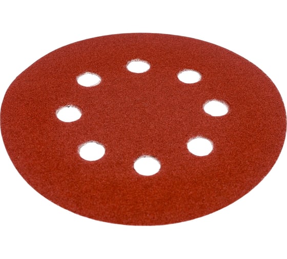 Изображение товара Шлифовальный круг AP311F 125 мм, на липучке, 8 отверстий, Р240, 5 шт Interflex 3133243008-5