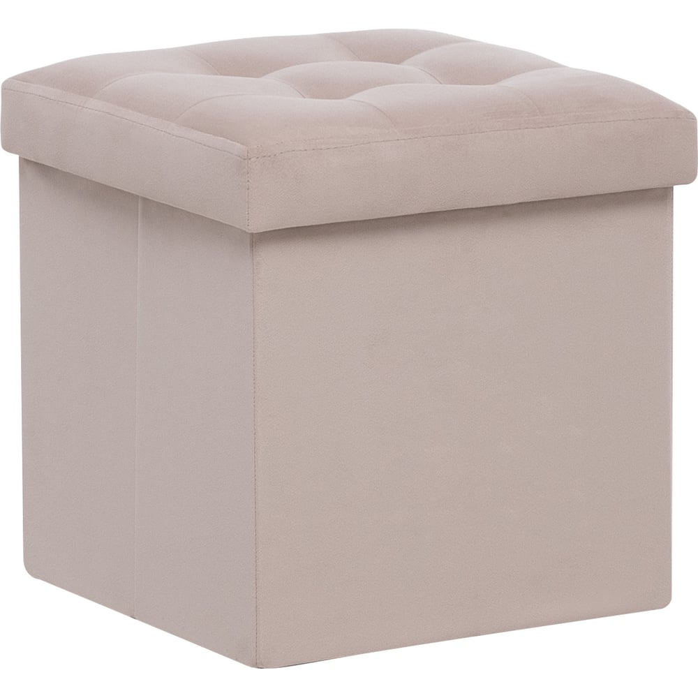 Изображение товара Пуф складной с ящиком Leset Плуто из велюра кремовый модель 04