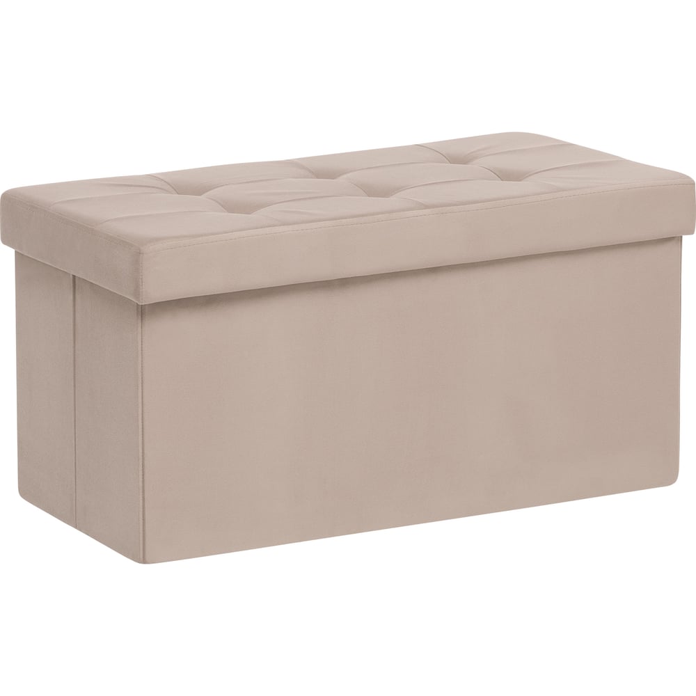 Изображение товара Пуф складаний Леда велюр Velutto кремовый с ящиком для вещей