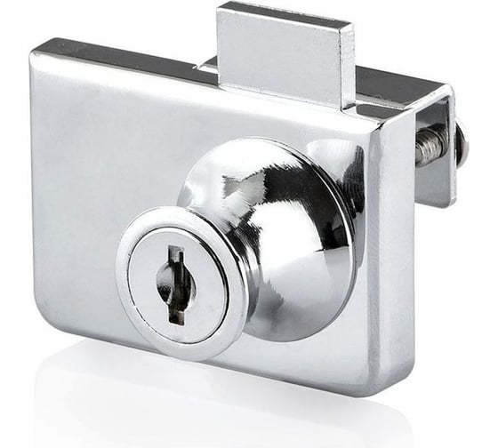 Изображение товара Мебельный накладной замок для стеклянных дверей Вещицы хром Z03