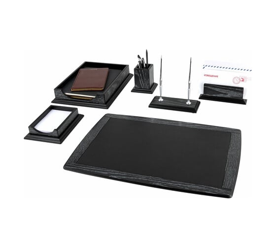 Изображение товара Настольный набор Galant black hawk из дерева, 6 предметов, цвет черный дуб 238167