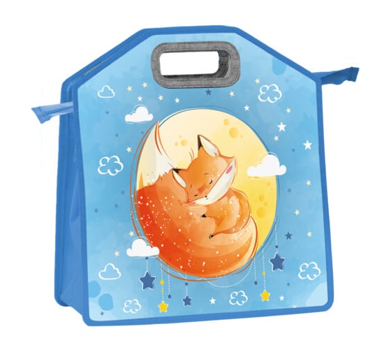 Изображение товара Папка-сумка ЮНЛАНДИЯ 1 отделение, фетровые ручки, 34x30x11 см, moon fox 270996