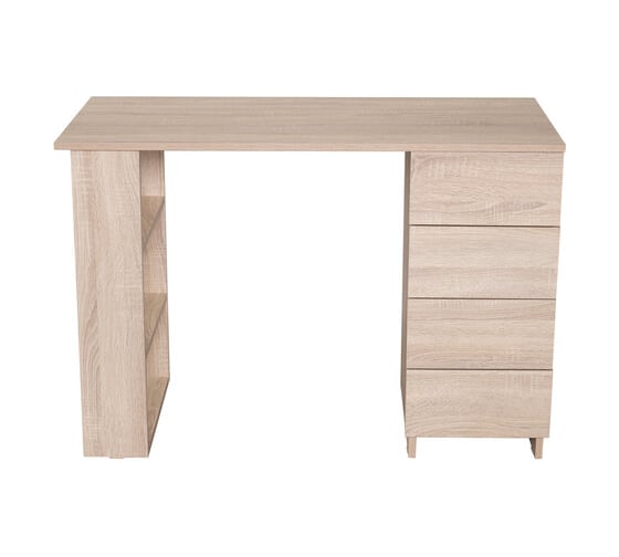 Изображение товара Письменный/компьютерный стол BRABIX scandi cd-016, 1100x500x750 мм, 4 ящика, дуб сонома 641892