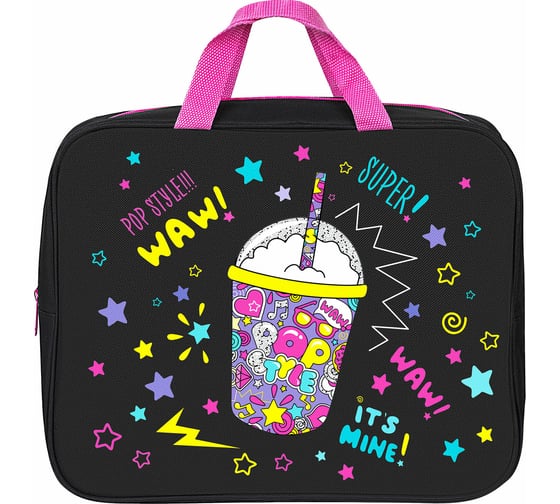 Изображение товара Папка на молнии с ручками BRAUBERG а4, 1 отделение, полиэстер, 80 мм, pop style 271480