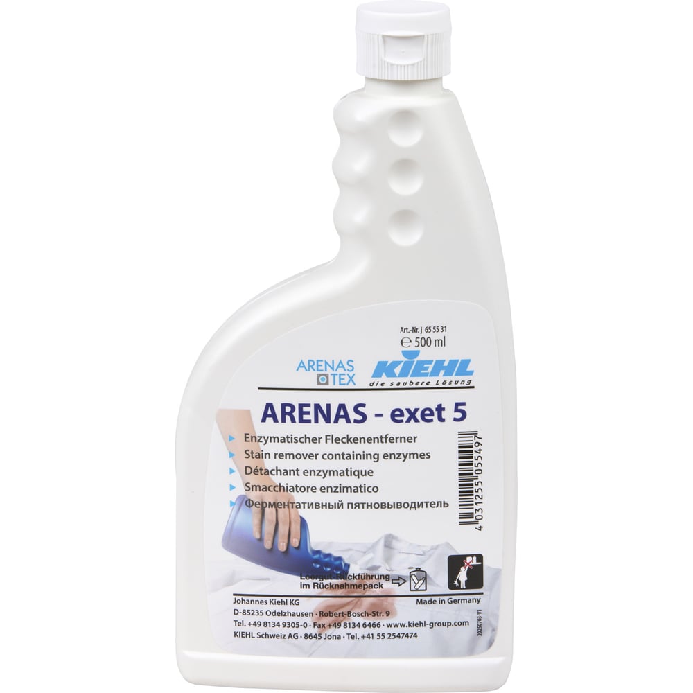 Пятновыводитель следов крови, продуктов питания, травы KIEHL Johannes KG ARENAS-exet 5 500мл j655543