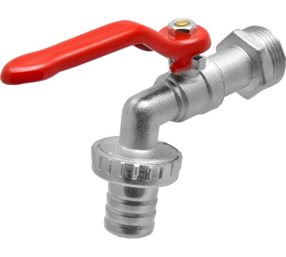 Изображение товара Водоразборный шаровый кран со штуцером MasterProf 3/4" ручка ИС.080034