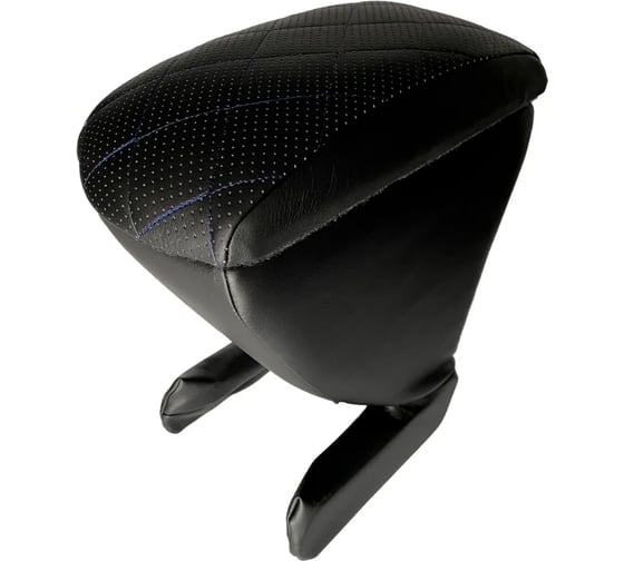 Изображение товара Автоподлокотник PSV Chevrolet Aveo II 2011 РОМБ отстрочка синяя черная перфорированная экокожа 135493