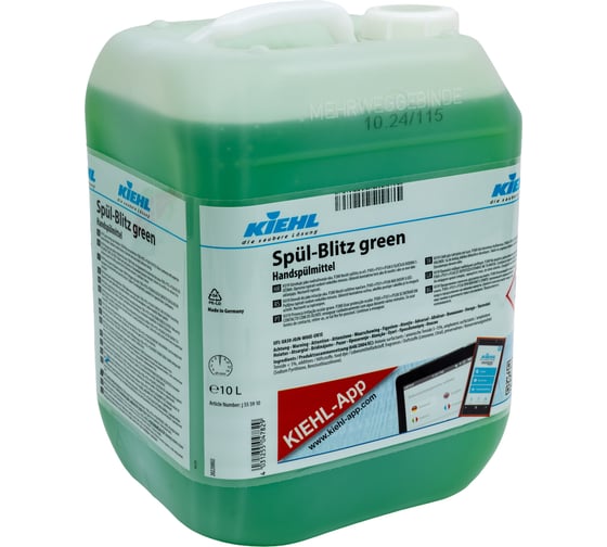 Изображение товара Средство для мытья посуды KIEHL Johannes KG Spül-Blitz green с усилителем блеска, концентрат, 10л j555910