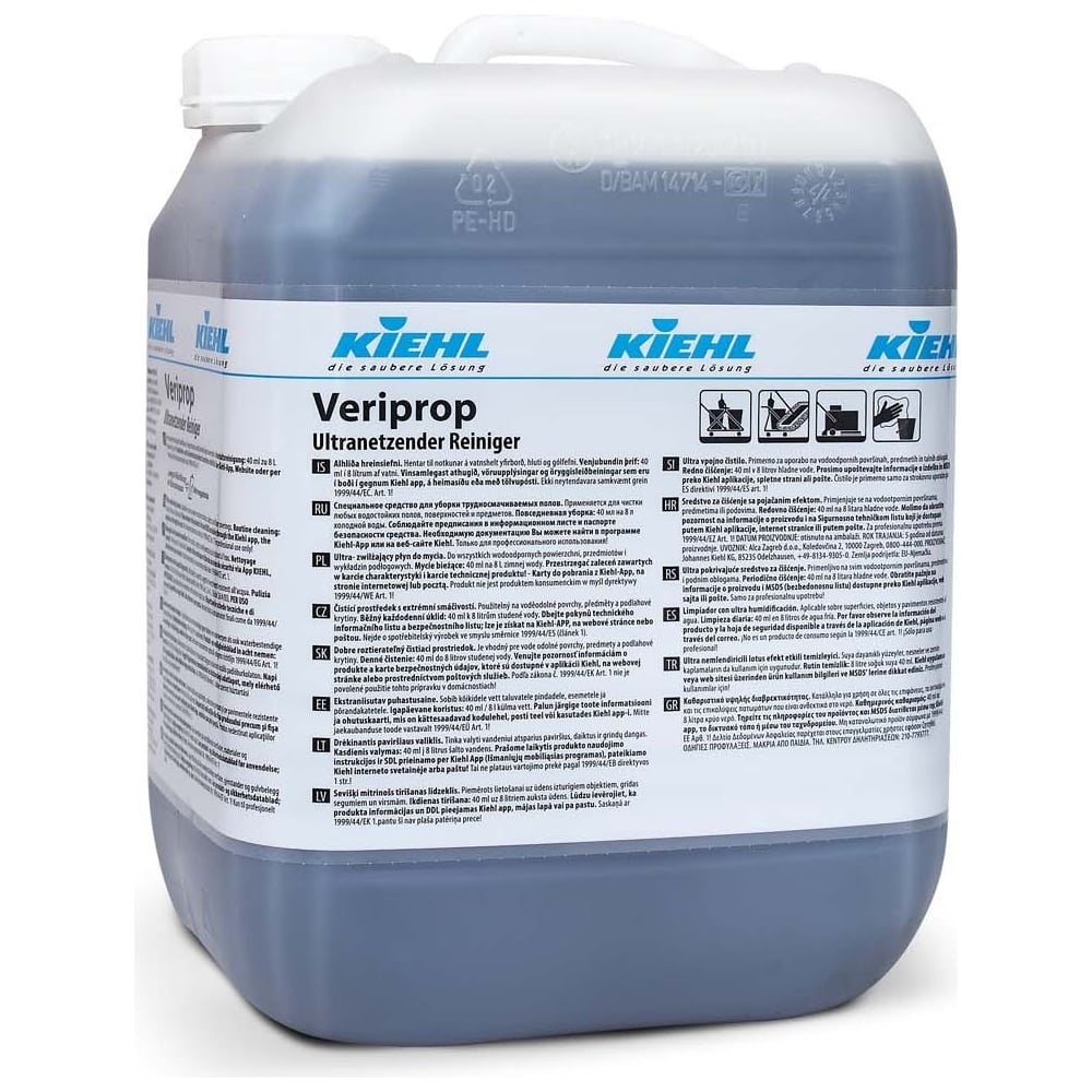 Изображение товара Средство для трудносмачиваемых блестящих полов KIEHL Johannes KG Veriprop не оставляет разводов, 10л j251510