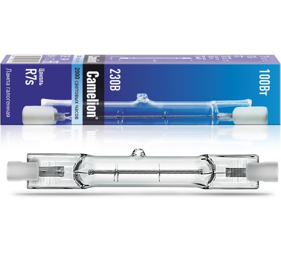 Изображение товара Линейная галогенная лампа J 100W L=78mm 220V 2000 часов Camelion 2932