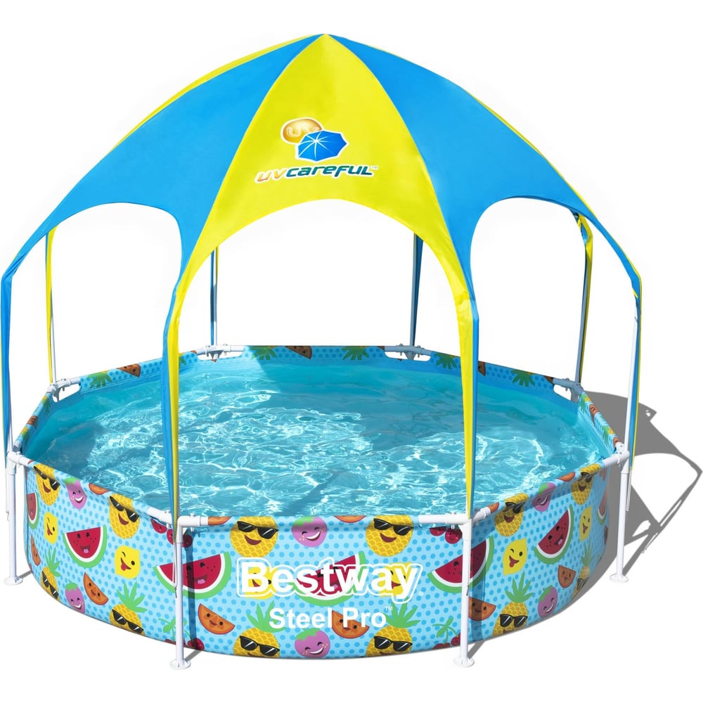 Каркасный бассейн BestWay горшок детский голубой перламутр