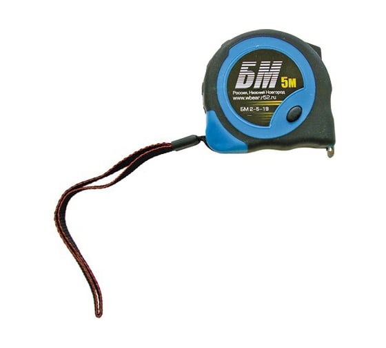 Изображение товара Рулетка БМ Велюр 5 м, с двумя фиксаторами, 5x19 мм 01233