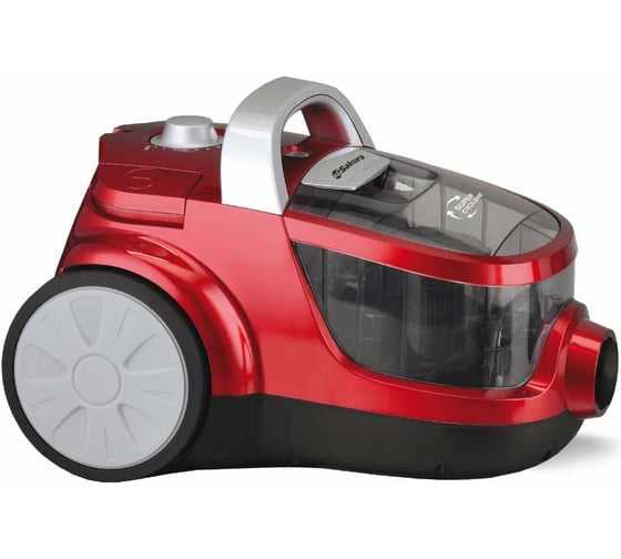Изображение товара Пылесос SAKURA SA-8314R 2400Вт, б/м, мультициклон, HEPA, регулировка мощности, красный металлик РТ-00069605