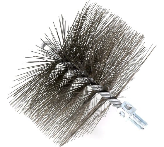 Изображение товара Щетка-ерш для очистки котлов, теплообменников, дымоходов, труб, отверстий SIT д160x95x160, сталь 0,50, м12  1941