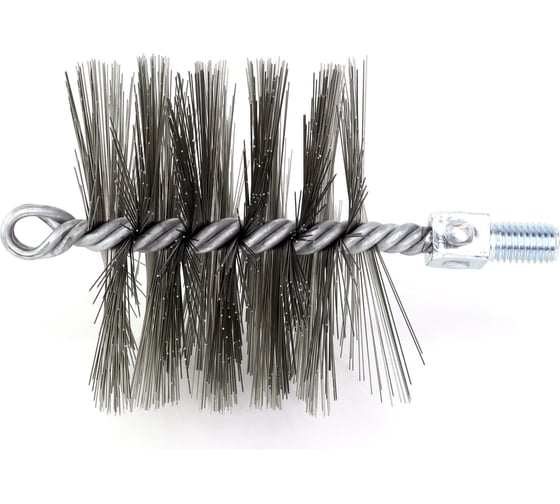 Изображение товара Щетка-ерш для очистки котлов, теплообменников, дымоходов, труб, отверстий SIT д100x95x160, сталь 0,35, м12  1916