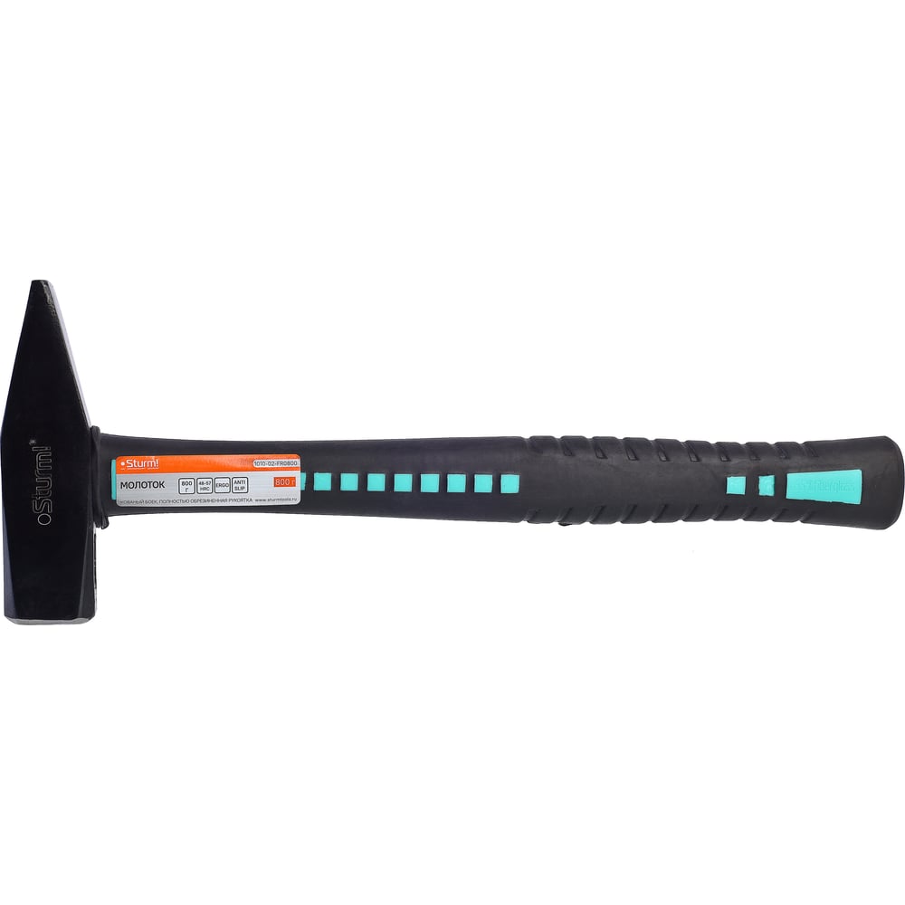 Изображение товара Молоток Sturm 800 г полностью обрезиненная рукоятка для слесарных работ