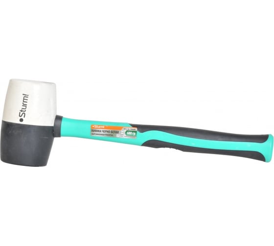 Изображение товара Черно-белая киянка Sturm 680 г обрезиненная рукоятка 1012-06-FB0680