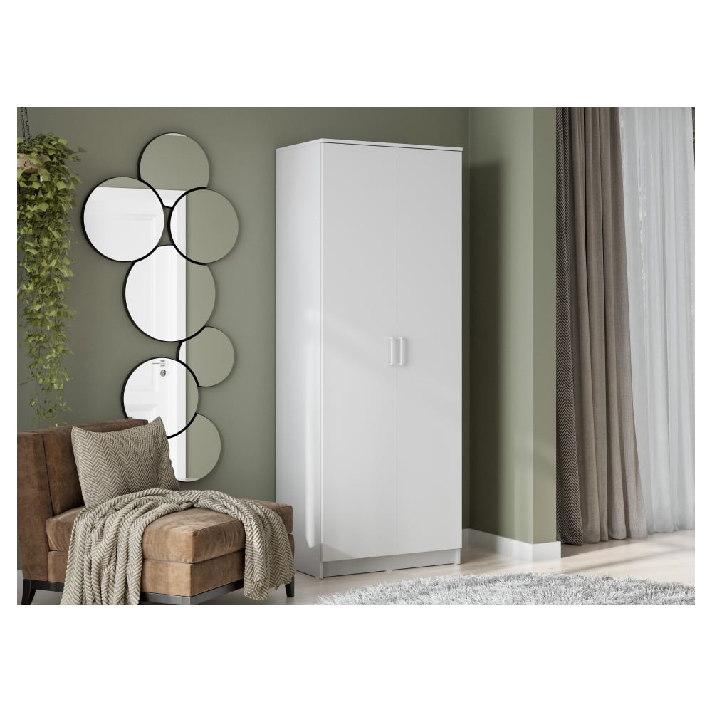 Изображение товара Шкаф Woodville сантори белый текстурный 536245 для хранения одежды